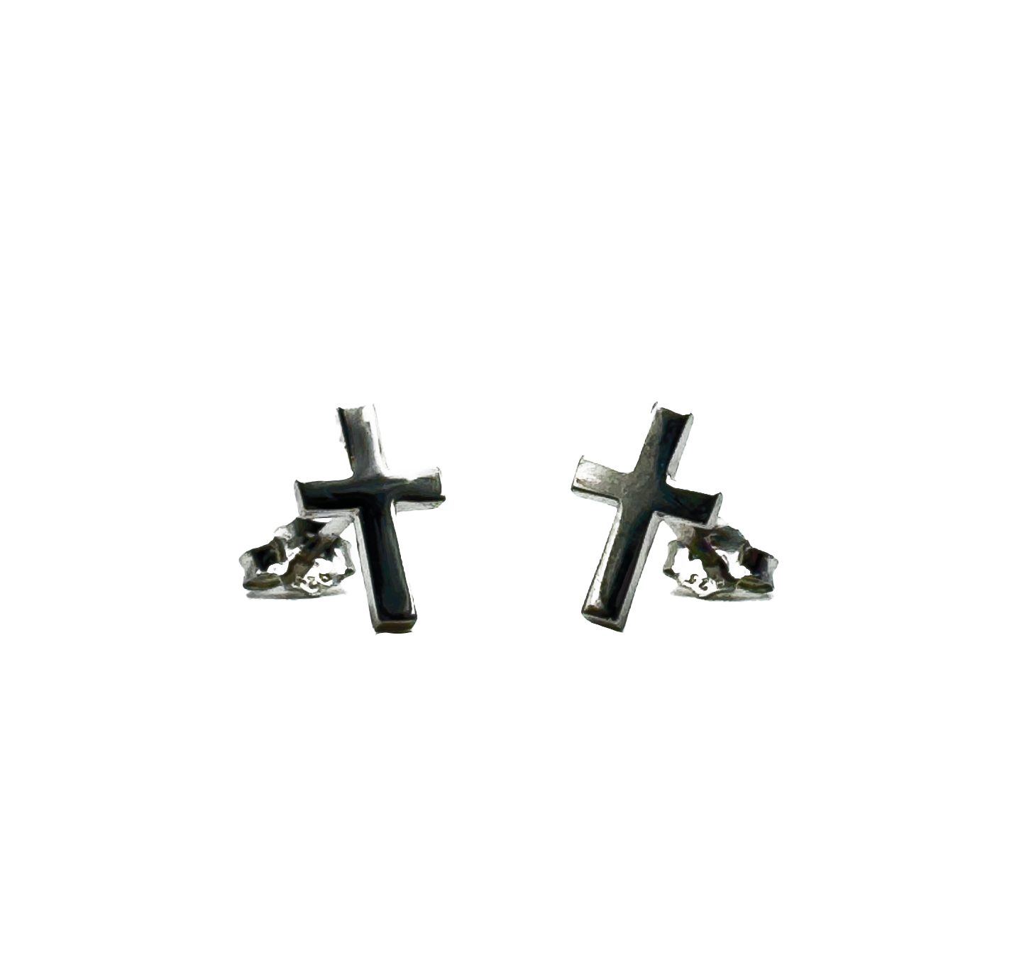 Cross Stud Earrings .925