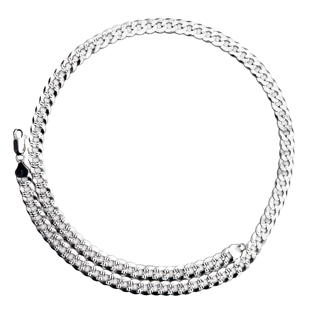 .925 Diamond Cut Curb Style Cuban Chain