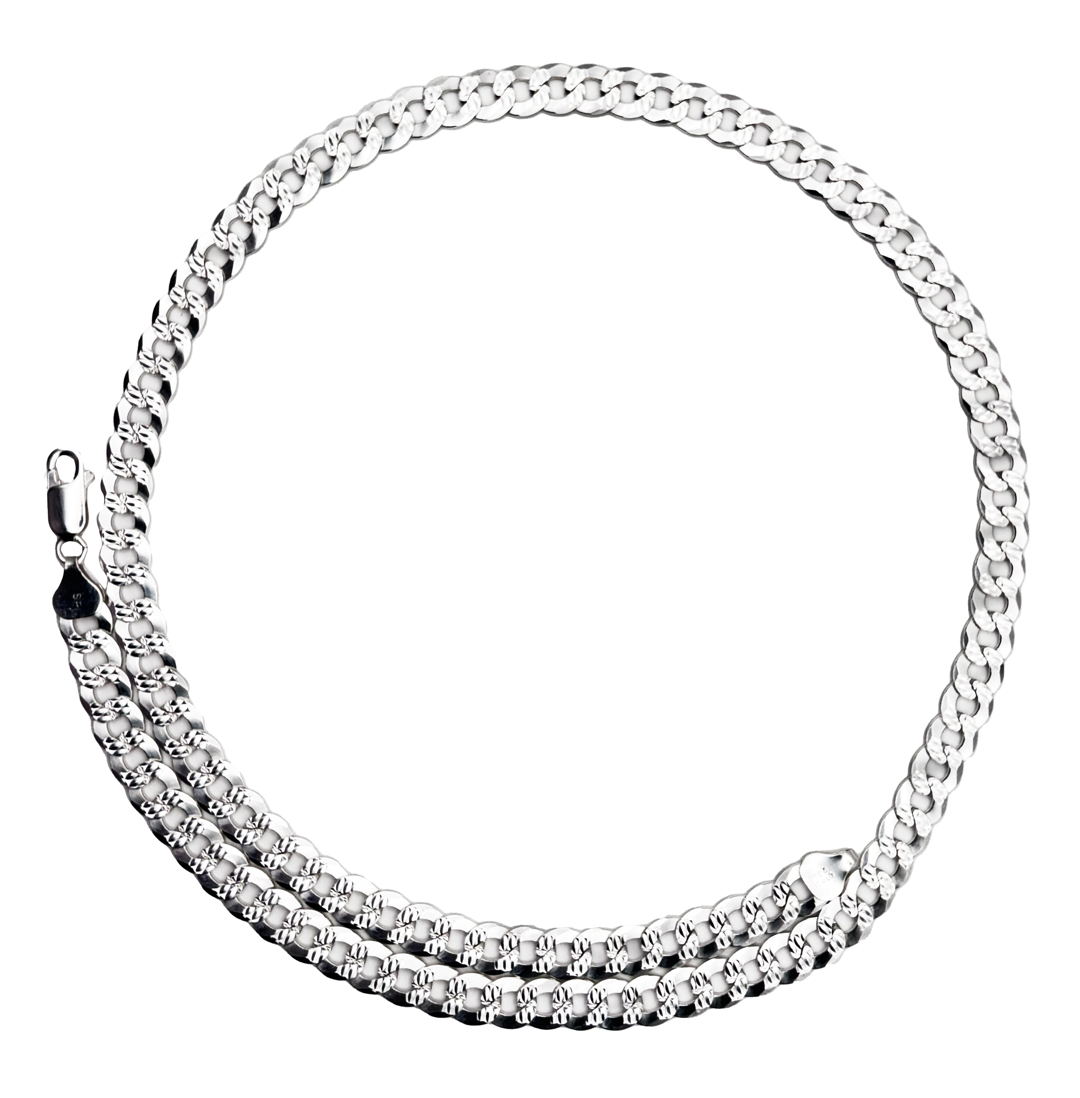 .925 Diamond Cut Curb Style Cuban Chain