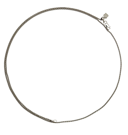 Adjustable Chain with Heart Link Slider  .925 24"